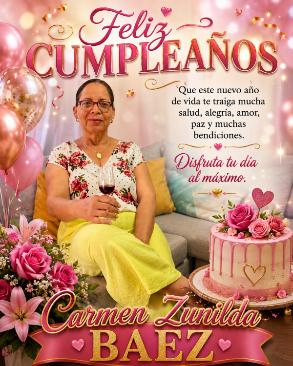 Carmen Zunilda Báez García De Cumpleaños Hoy en Licey la Vega República Dominicana